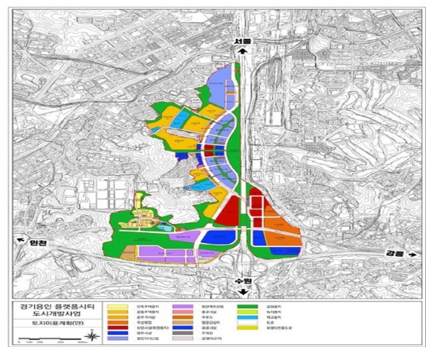 ▲ 용인플랫폼시티 토지이용계획도[사진제공=용인시]